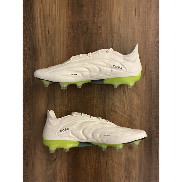 Adidas Copa Pure.1 FG Soccer Cleats Mens Size 9 White Lucid Lemon HQ8971 New - Picture 2 of 9
